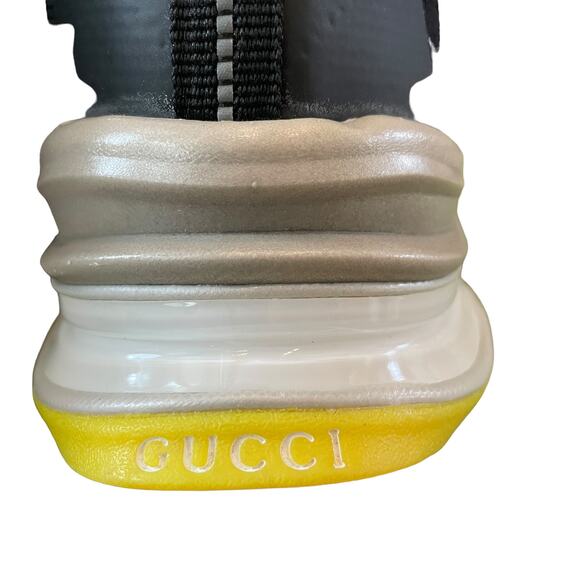 GUCCI Men GG RUN Sneakers Athletic Low Top 680938 Black Yellow 11 | US 11.5 NEW - Picture 11 of 15